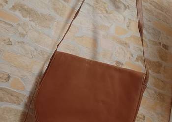 Brązowa torebka na ramię, listonoszka z Londynu, Top Vintage