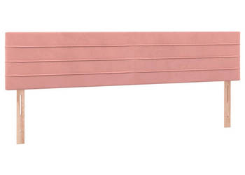 Zagłówek do łóżka z LED różowy 160x5x78/88 cm aksamit WM-3121811