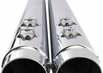 Chromowane Rury Wydechowe 4" Harley Touring Bagger Road King Glide