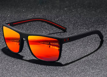 OKULARY PRZECIWSŁONECZNE. Polaryzacyjne HD. Orange/Red. Sportowe Nerdy