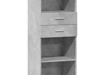 Wysoka szafka szarość betonu 50x425x124 cm WM-846176