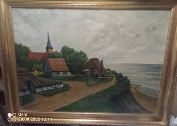 Malowniczy pejzaż nadmorskiej wioski