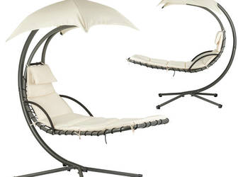 Leżanka huśtawka ogrodowa hamak fotel wiszący kosz beżowa MultiGarden