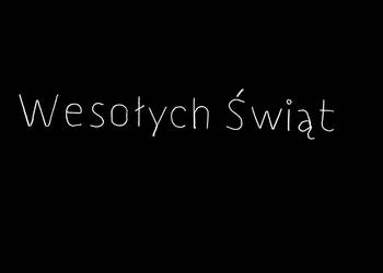 Napis świąteczny WESOŁYCH ŚWIĄT NEON 2D W RAMCE