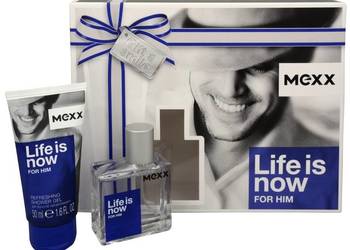 Mexx Life is now for him zestaw komplet edt 30 ml żel 50 ml