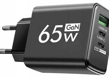 Uniwersalna Ładowarka GaN 65W z USB-C/USB i Szybkim Ładowaniem
