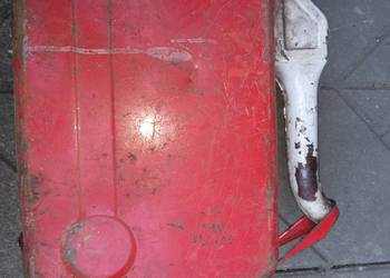 Kanister stary 10l z lejkiem z prl