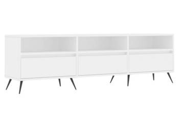 Szafka pod TV biała 150x30x445 cm materiał drewnopochodny WM-831252