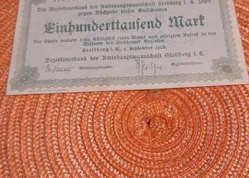 banknot niemiecki 100 000 marek z 1923r