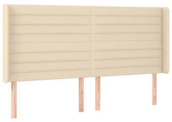 Zagłówek uszak kremowy 203x16x118/128 cm tkanina WM-3119747