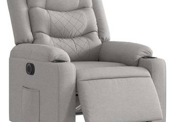 vidaXL Elektryczny fotel rozkładany Cloud Grey Fabric(SKU:3310253)