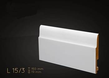 Listwa przypodłogowa MDF L15/3 - lakierowana na biało