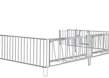 6-częściowe ogrodzenie dla domku dla cieląt XL-10 z ręcznym systemem bloko…