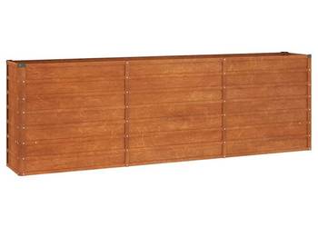 vidaXL Podwyższona donica, rdzawa, 240x40x77 cm(SKU:151955)