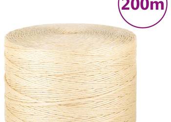 vidaXL Sznur, sizal 100%, 3 mm, 200 m(SKU:155004)