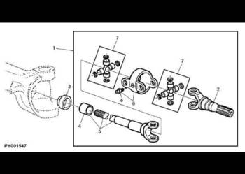 John Deere 7530 Premium - Jarzmo przegubu uniwersal. AL175781