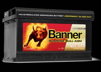 Akumulator 80Ah 800A Banner Running Bull AGM  580 01