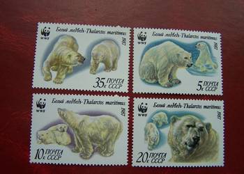 ZSRR 1987 MNH Mi. 5694/97 Fauna Niedźwiedź Polarny WWF  a
