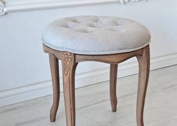 Stylowa pufa podnóżek stołek taboret Ludwik Ludwikowski Shabby Chic Boho