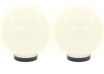 (vidaXL Lampy zewnętrzne LED, 2 szt., kule 20 cm, PMMAsku50654)