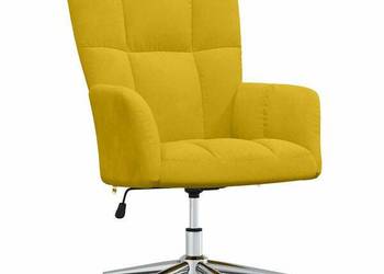 vidaXL Fotel, musztardowy, obity aksamitem(SKU:328168)