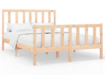 Rama łóżka bez materaca lite drewno sosnowe 140x190 cm WM-3106683