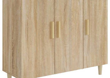 Szafka dąb sonoma 90x34x80 cm materiał drewnopochodny WM-812495