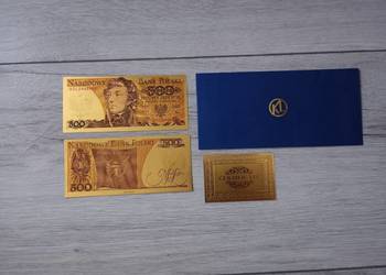 PRL Banknot pozłacany Tadeusz Kościuszko 500 zł