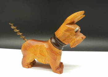 Kolekcjonerski Korkociąg Figuralny – Ręcznie Rzeźbiony Terier Szkocki