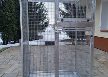 Woliera aluminiowa 100x77x152 cm | profil 20x20 | siatka Esafort | NOWA