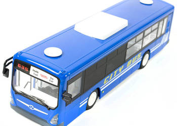 AUTOBUS ZDALNIE STEROWANY RC Z DRZWIAMI NIEBIESKI