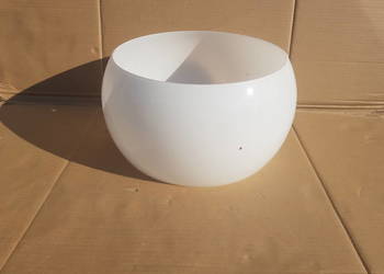 Klosz do lampy OBRĘCZ KOŁO RING 40cm Biały Połysk MURANO GLASS