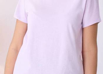 t-shirt lilowy Sinsay