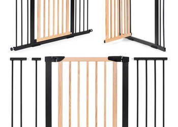 Bramka barierka zabezpieczająca 74-130 cm na schody i drzwi metal drewno d…