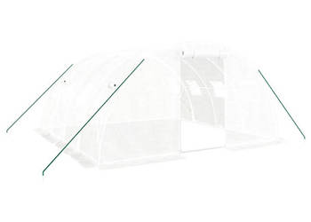 Szklarnia ze stalową ramą biała 16 m² 4x4x2 m WM-3188072