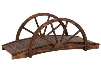 vidaXL Kładka ogrodowa z połówkami koła, 99x50x38 cm(SKU:363338)