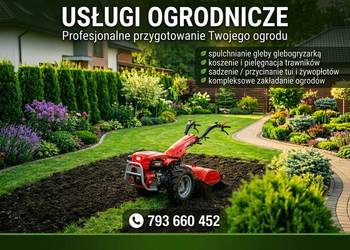 Usługi ogrodnicze usługi glebogryzarką koszenie mulczowanie