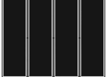 Parawan 4-panelowy czarny 200 x 180 cm WM-320722