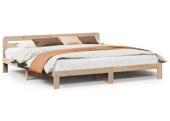 Rama łóżka bez materaca lite drewno sosnowe 180x200 cm WM-855558