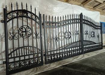 Brama Wjazdowa Dwuskrzydłowa Kuta Pręt Pełny 16/16