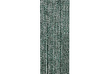 Zasłona przeciwko owadom zielono-biała 90x200 cm szenil WM-377384