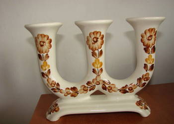 ZF Koło fajansowy świecznik 3 ramienny