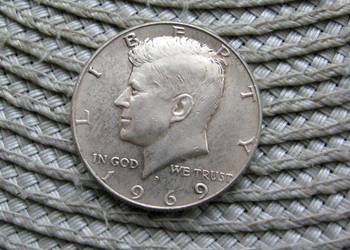 USA Half Dolar 1969r - D - SREBRO