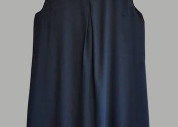 Damska elegancka sukienka granatowa na ramiączkach H&M 40/L