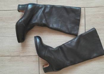 Czarne eleganckie kozaki rozm. 36