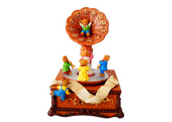 Dekoracyjna pozytywka gramofon ruchoma dekoracja rekwizyt 3 Dekoracyjna pozytywka gramofon ruchoma dekoracja rekwizyt 3