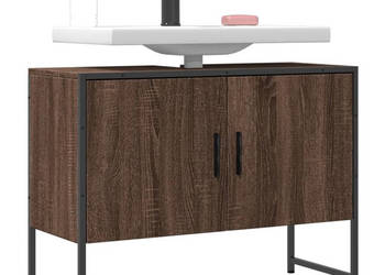 Szafka pod umywalkę brązowy dąb 80x33x60 cm WM-842465