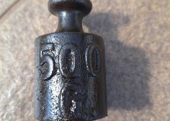 Stary odważnik do wagi ciężarek żeliwny 0,5 kg vintage