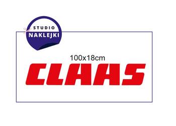 Naklejka Claas 100x18 1szt czerwona Traktor Ciągnik Kombajn