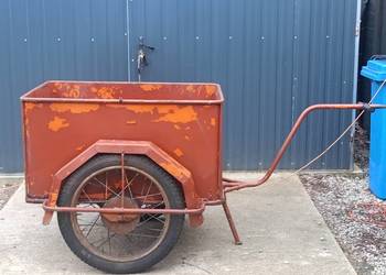 Stary wózek pocztowy Prl Antyk przyczepka motocyklowa